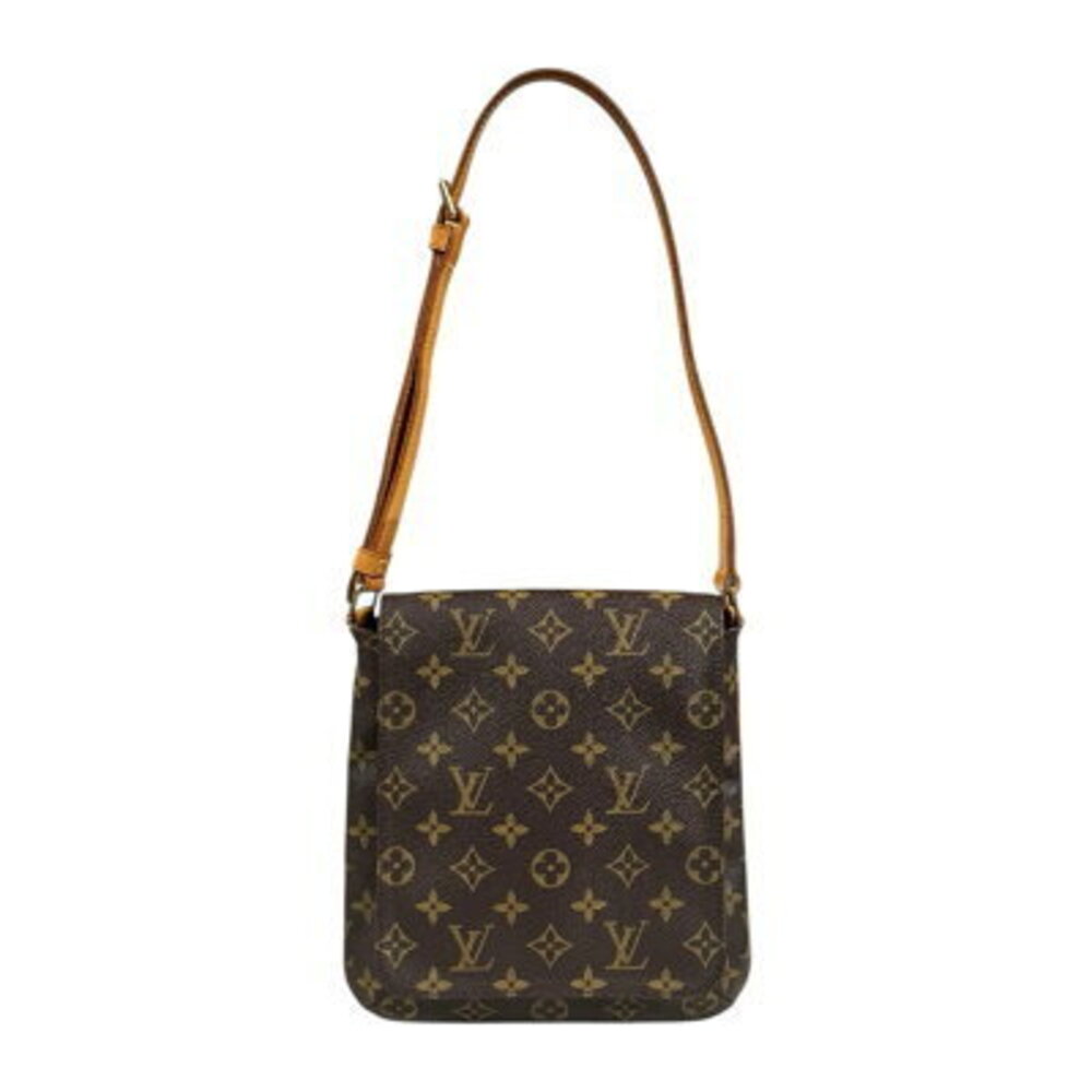 Louis Vuitton Musette Salsa Short Monogram Shoulder Bag Canvas Brown